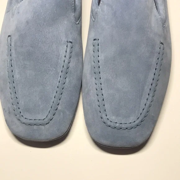 New Authentic Versace Villa Suede Driver Shoes – Blue (Size 47)